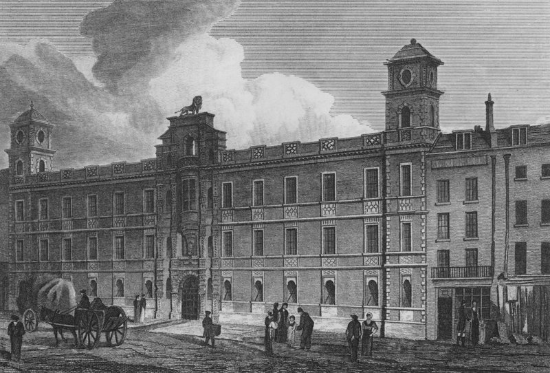 Northumberland House, Londýn (rytina) od John Preston Neale