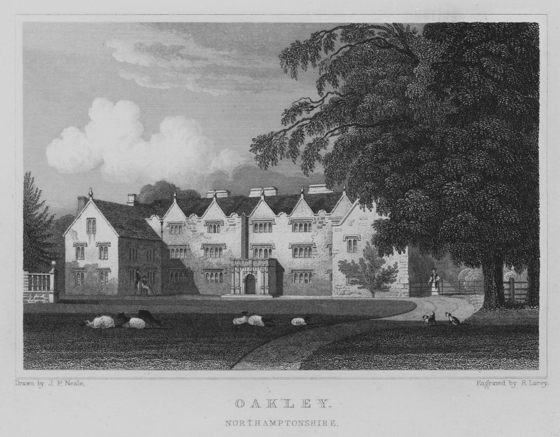 Oakley, Northamptonshire (rytina) od John Preston Neale