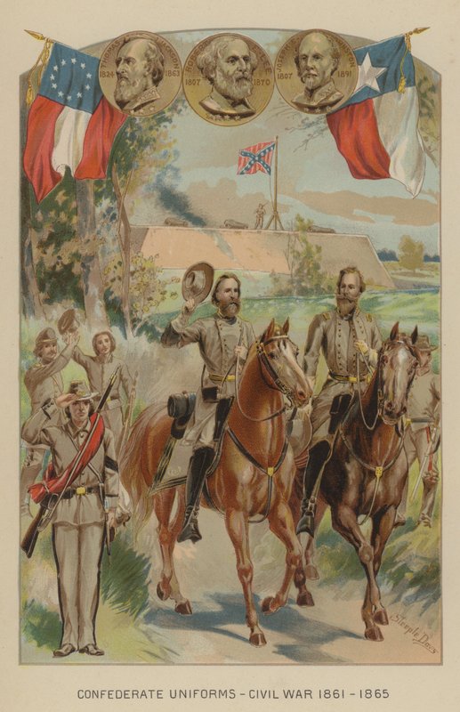 Konfederační uniformy z americké občanské války, 1861-1865. od J. after Steeple Davis