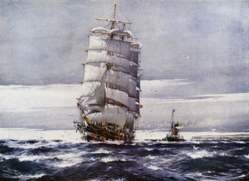 Clipper Ships: Carlisle Castle (barevné lito) od Jack (after) Spurling