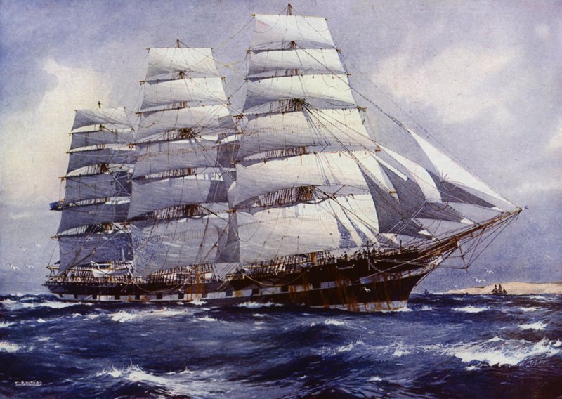 Clipper Ships: Macquarie (barevné lito) od Jack (after) Spurling