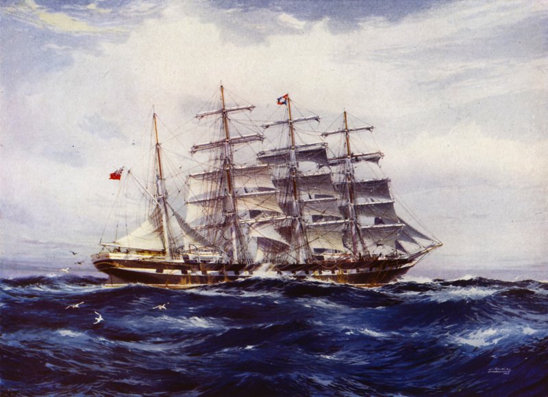 Clipper Ships: Medway (barevné lito) od Jack (after) Spurling