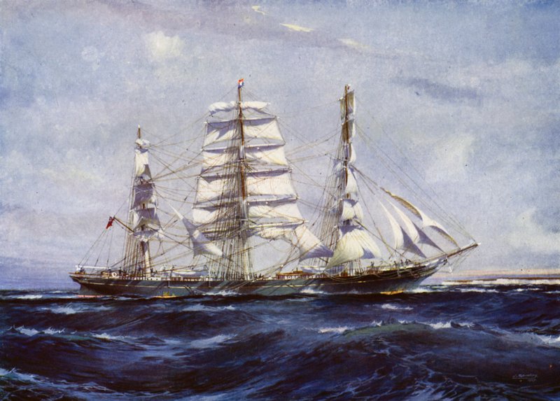 Clipper Ships: Samuel Plimsoll (barevné lito) od Jack (after) Spurling