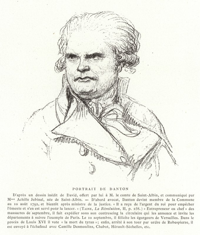 Georges Danton , francouzský revoluční politik od Jacques Louis David