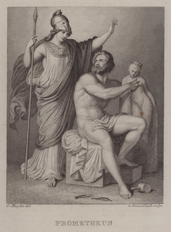 Prometheus (rytina) od Jacques Alfred van Muyden