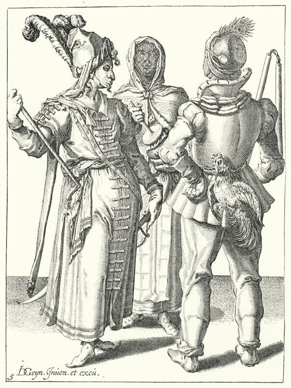 Maškaráda (rytina) od Jacques II de Gheyn