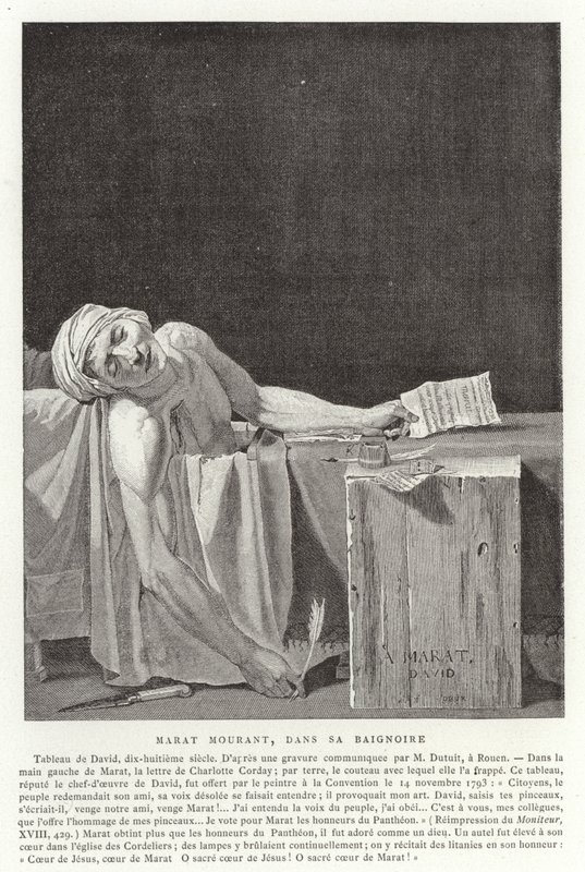 Smrt Marata, 1793 od Jacques Louis David