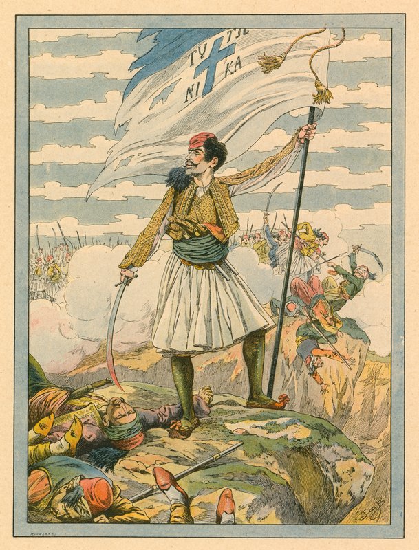 Řecko - Národní píseň od Jacques Marie Gaston Onfray de Breville (Job)