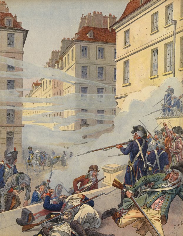 Revoluční nepokoje v ulicích Francie od Jacques Marie Gaston Onfray de Breville (Job)