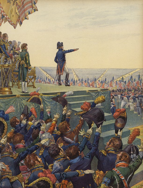 Armáda Napoleona Bonaparta mu přísahala věrnost od Jacques Marie Gaston Onfray de Breville (Job)