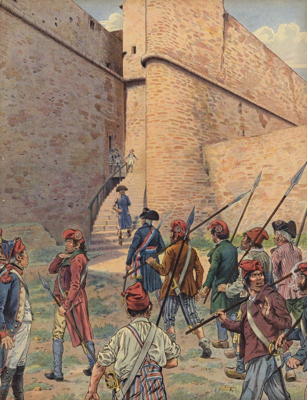 Čtvercová pevnost v Antibes od Jacques Marie Gaston Onfray de Breville (Job)
