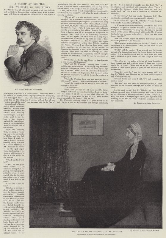 Pan Whistler o svých dílech od James Abbott McNeill Whistler