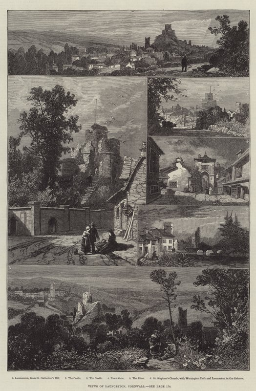 Pohledy na Launceston, Cornwall od James Burrell Smith
