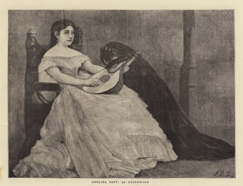 Adelina Patti jako Desdemona od James Dromgole Linton