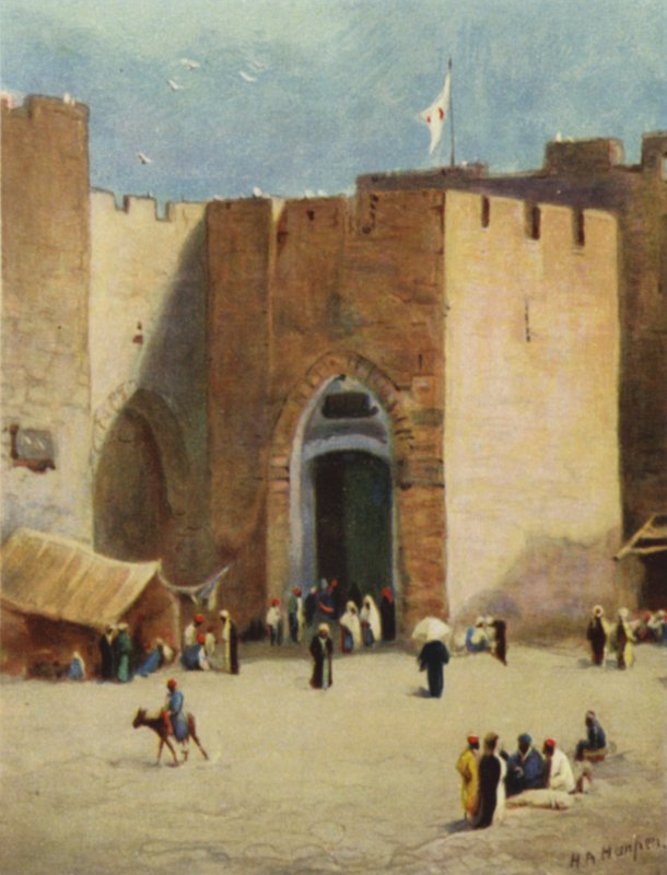 Jaffa; nebo "Rybí brána" (barevná litho) od James (after) Clark