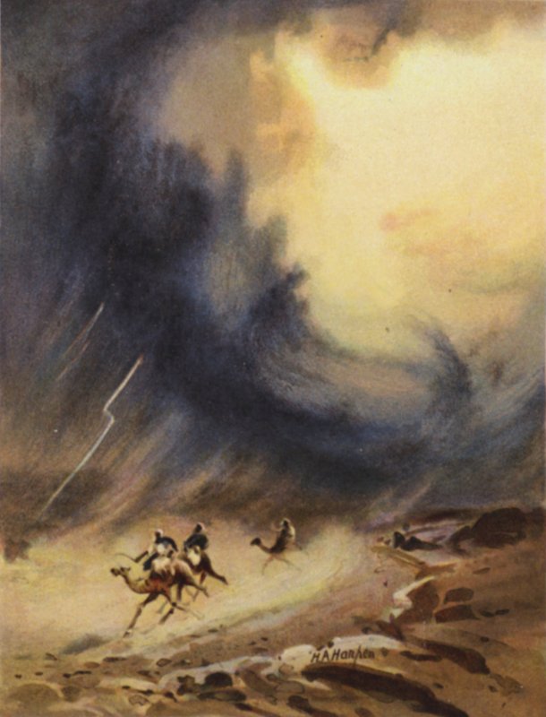 Bouřka a kroupy, Sinaj (barva litho) od James (after) Clark