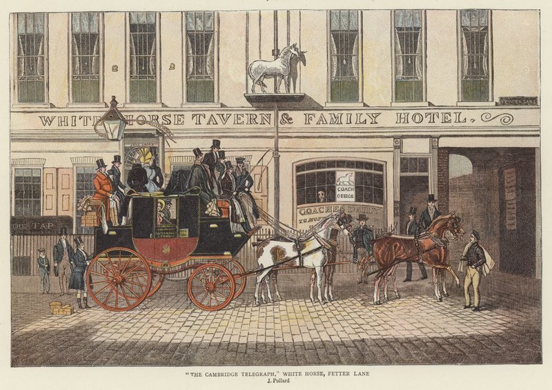"Cambridge Telegraph", White Horse, Fetter Lane od James (after) Pollard