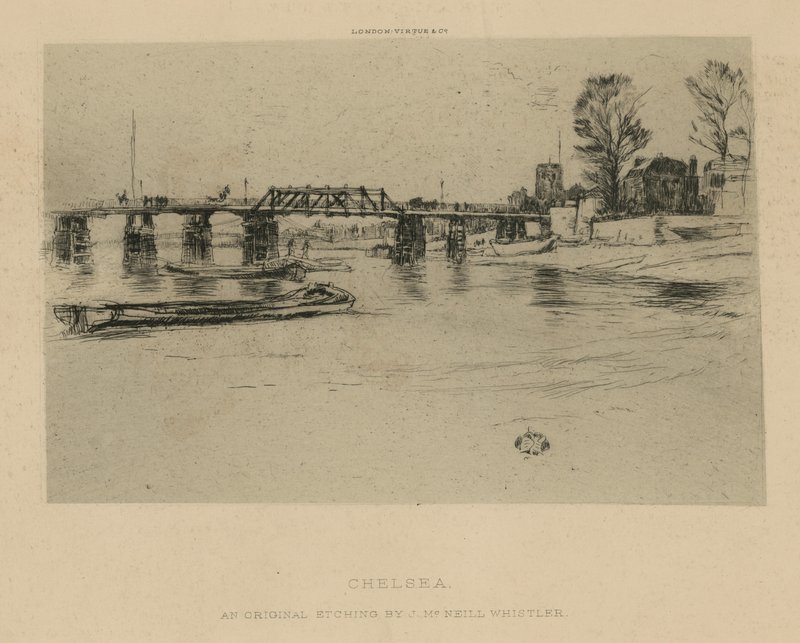 Celkový pohled na Chelsea od James Abbott McNeill Whistler