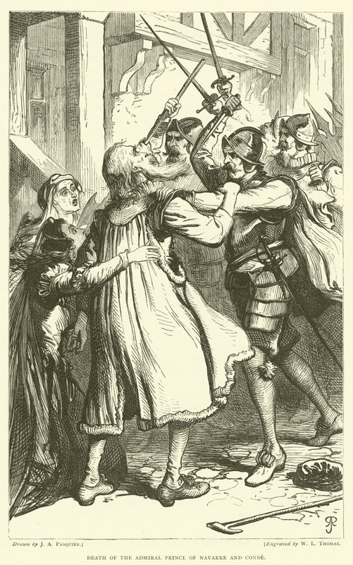 Smrt admirála prince Navarrského a Condeho od James Abbott Pasquier