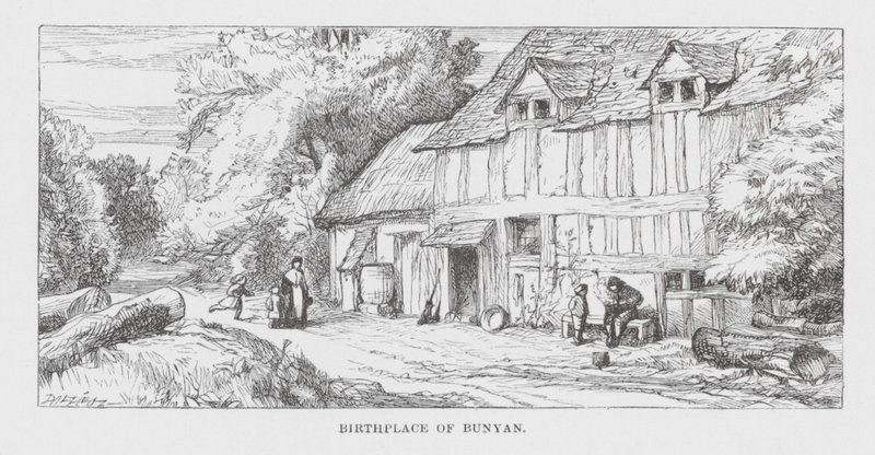 Bunyanovo rodiště (rytina) od James Dawson Watson