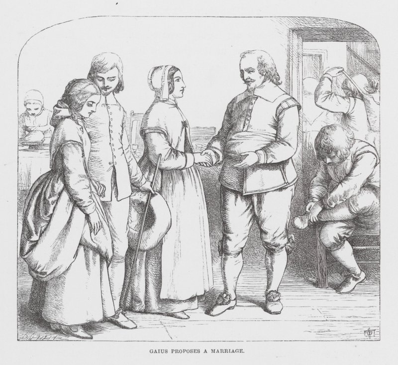 Gaius žádá o ruku (rytina) od James Dawson Watson