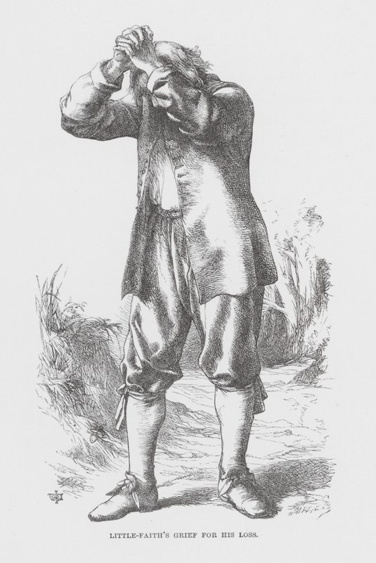 Little-Faithův zármutek nad jeho ztrátou (rytina) od James Dawson Watson