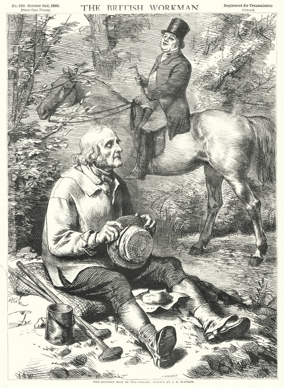 Nejbohatší muž ve farnosti (rytina) od James Dawson Watson