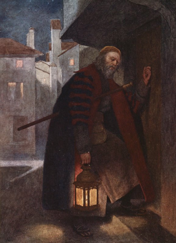Shakespearův Kupec benátský: (barevná litografie) od James Dromgole Linton