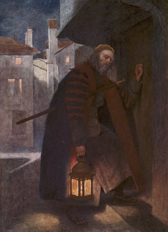 Shakespearův Kupec benátský: (barevná litografie) od James Dromgole Linton