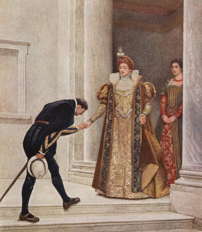 Shakespearův Kupec benátský: (barevná litografie). od James Dromgole Linton