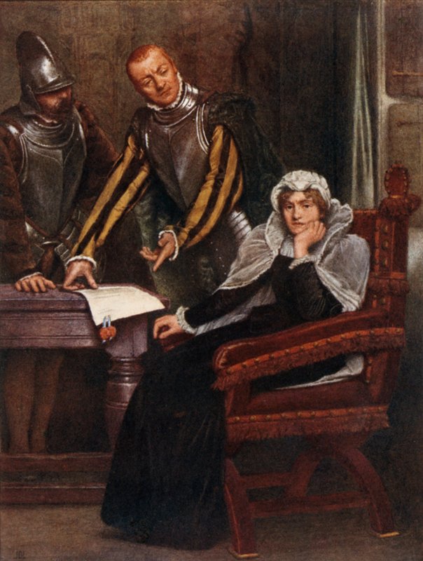 Abdikace na zámku Lochleven Marie Stuartovny, skotské královny od James Dromgole Linton