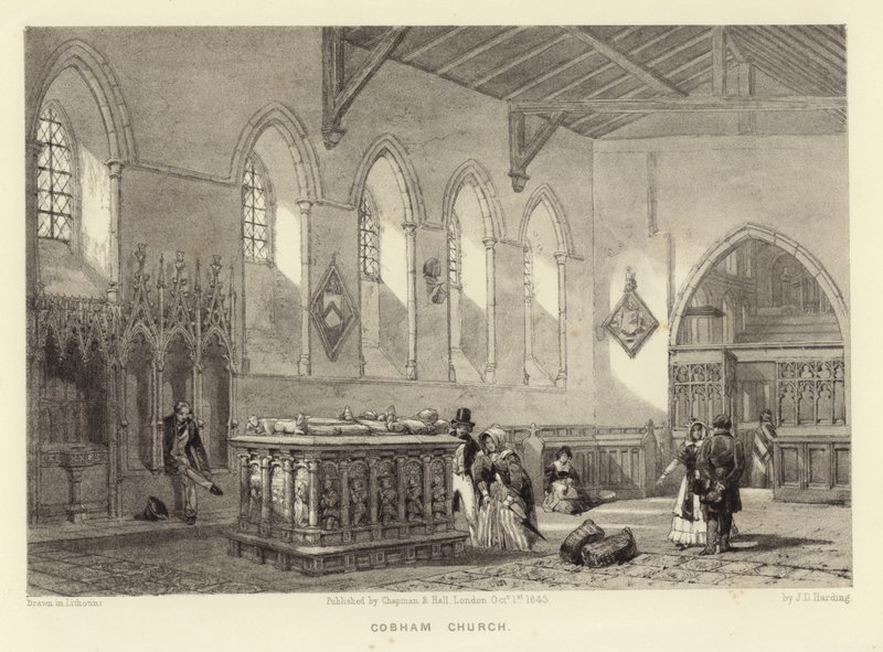 Cobham Church (litotinta) od James Duffield Harding