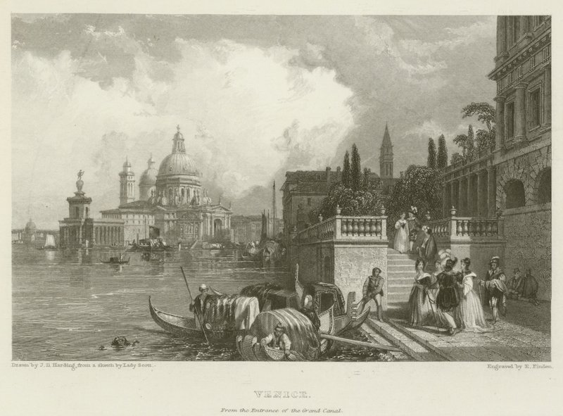 Benátky, od vchodu do Canal Grande od James Duffield Harding
