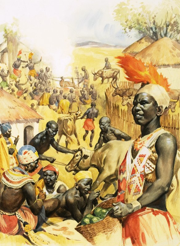 Bantu Village od James Edwin McConnell