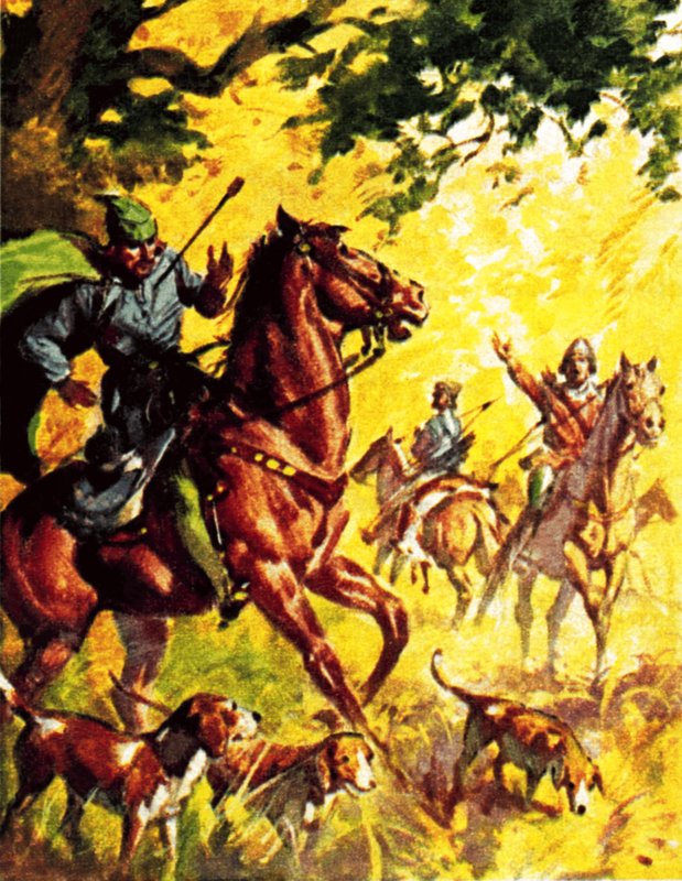 Smrt Viléma Rufa, syna Viléma Dobyvatele (barevná litografie) od James Edwin McConnell