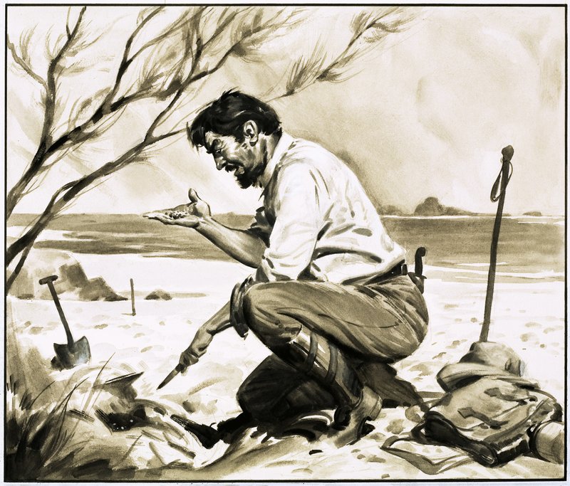 John Bock objevil na pláži diamanty, ale přestože nález ohlásil, byl uvězněn. od James Edwin McConnell