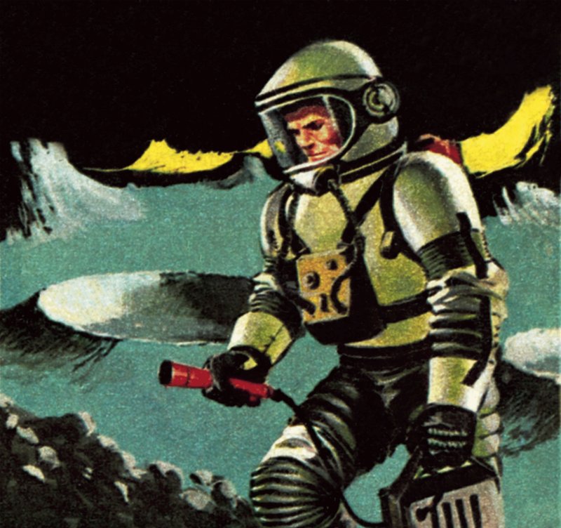 Člověk na Měsíci podle představ z roku 1964 od James Edwin McConnell