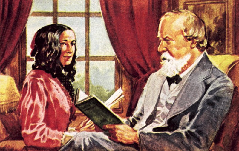 Robert Browning a Elizabeth Barrett Browningová od James Edwin McConnell