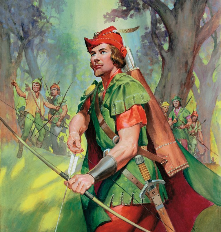 Robin Hood (kvaš na papíře) od James Edwin McConnell