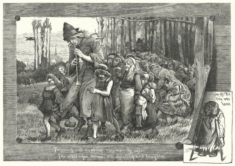 Krysař Hamelin (rytina) od James Elder Christie