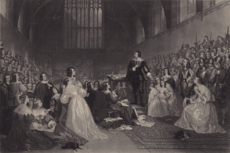 Proces s Thomasem, hrabětem ze Straffordu, ve Westminster Hall, 1641 od James F. Scott