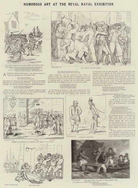 Humorné umění na královské námořní výstavě od James Gillray