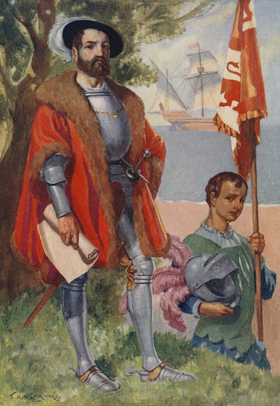 Hernan Cortes , španělský conquistador od James Henry Robinson