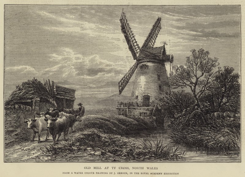 Old Mill at The Cross, Severní Wales od James Orrock