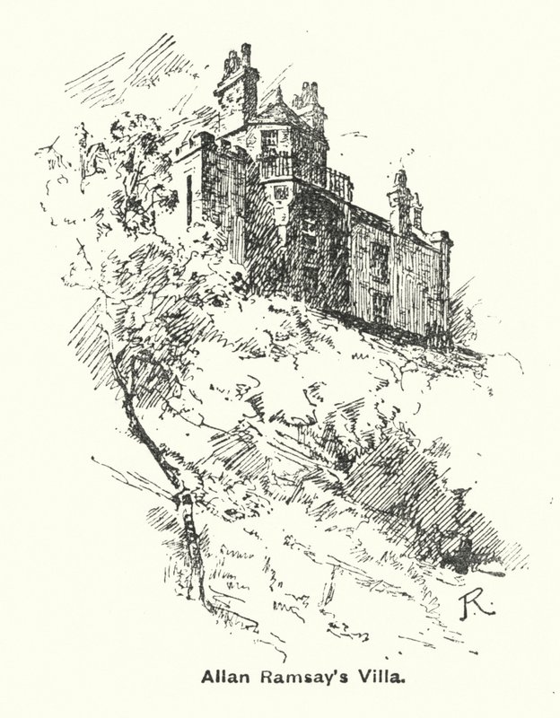 Vila Allana Ramsayho (litho) od James Riddel
