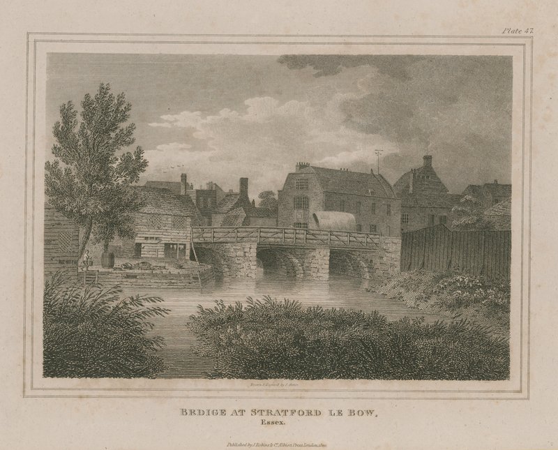 Most ve Stratfordu le Bow od James Storer
