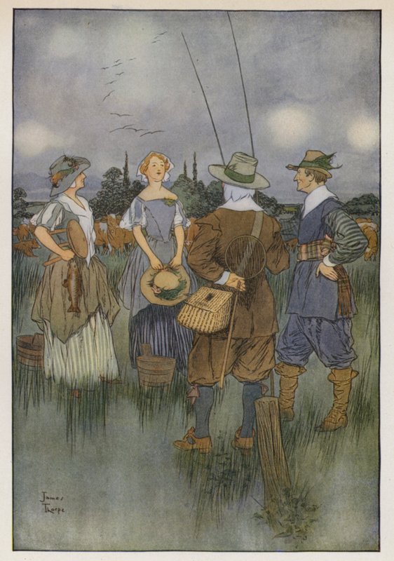 Ilustrace pro The Compleat Angler od Izaaka Waltona od James Thorpe