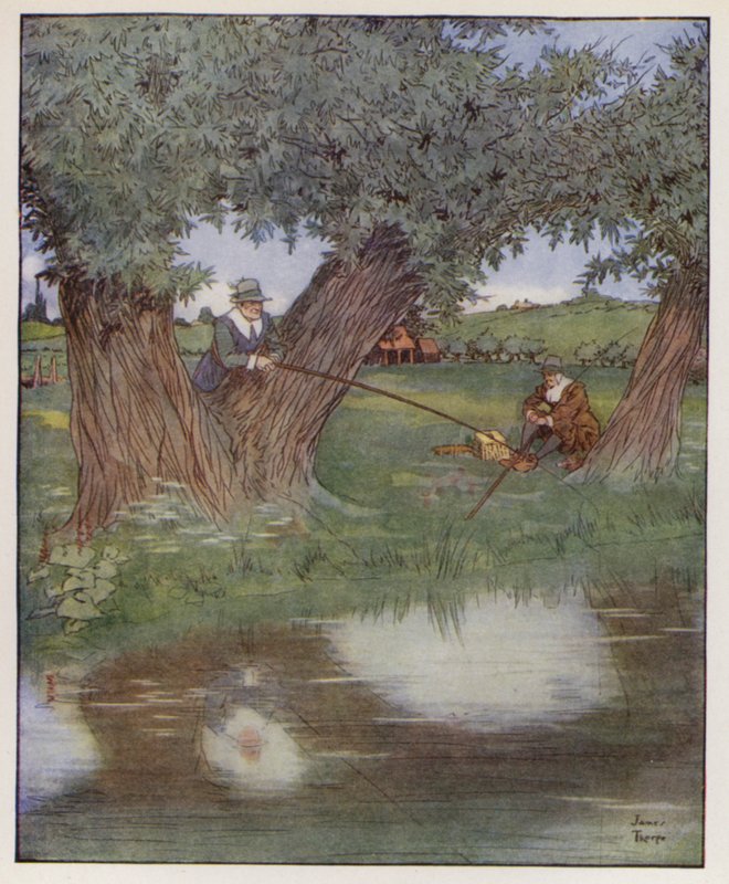 Ilustrace pro The Compleat Angler od Izaaka Waltona od James Thorpe