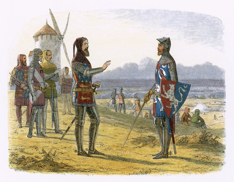 Edward odmítá pomoc svému synovi v Crecy od James William Edmund Doyle