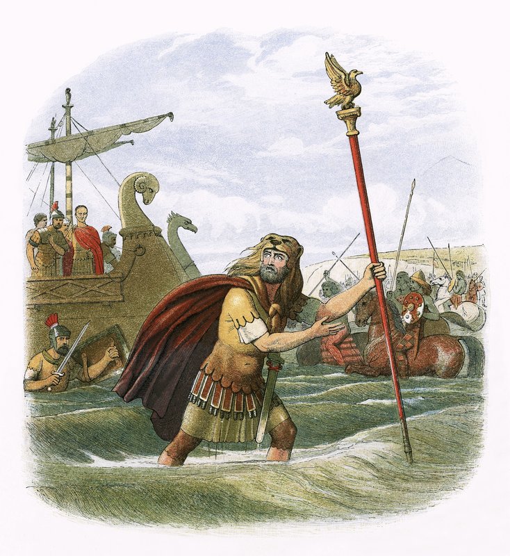 Pokus o invazi Julia Caesara v roce 55 př.n.l od James William Edmund Doyle
